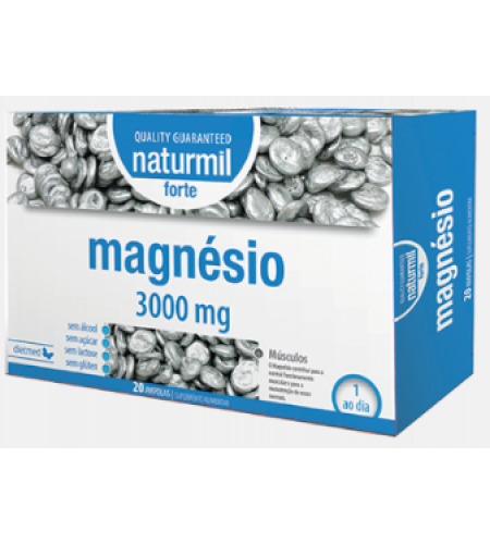 Magnésio Forte 3000 mg - 20 Ampolas - Naturmil